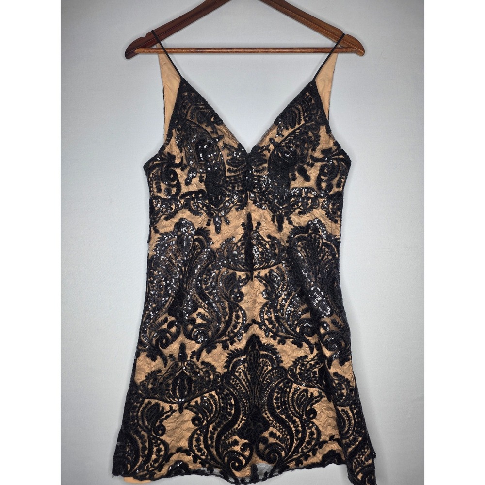 Free People Night Shimmers little black dress romantic lace date night Party 4 4